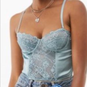 Light blue corset top